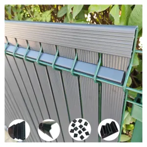 Antil-UV Vertical Strip 3D Occultation Kit Rigid Fence Panels Privacy PVC Strip Fence For Garden Protection