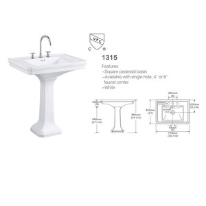 WC sur pied Chaozhou 2022 avec lavabo intégré pour salle de bain, articles sanitaires, cuvette de toilette avec lavabo pour les États-Unis, certifiée CUPC - Product Image 4