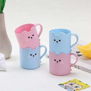 Tasse jetable pour enfants tasse de lavage tasse de bain de bouche simple tasse de brosse à dents dessin animé créatif maison en plastique écologique - Product Image 4