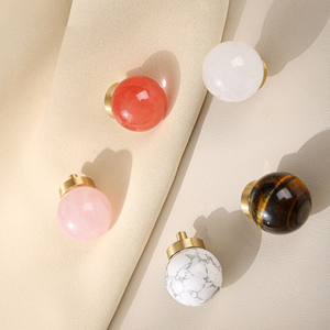 Jaya đá cẩm thạch nội <span class=keywords><strong>knobs</strong></span> đá cửa Xử lý tinh thể ngăn kéo đồ nội thất xử lý nhà bếp <span class=keywords><strong>knobs</strong></span> poignée de meuble cửa sang trọng - Product Image 3