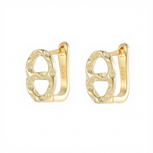 Trendy Zircon <b>Stud</b> Earrings 925 Sterling <b>Silver</b> | Gold Rhodium Plated Engagement Party Jewelry | <b>Stud</b> Earrings for Women Fashion - Product Image 2