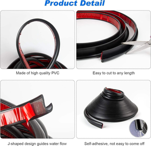 Gouttières de toit en PVC pour camping-cars, fourgonnettes, caravanes, guides de goutte à goutte pour voitures, bandes de déviation <span class=keywords><strong>des</strong></span> eaux de pluie - Product Image 4
