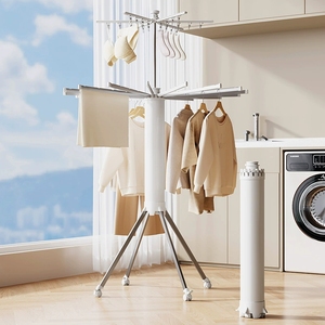 360 °   Séchoir à linge rotatif, 8 bras avec pinces à linge, idéal pour dortoir, camping-car et chambre <span class=keywords><strong>de</strong></span> bébé, OEM - Product Image 1