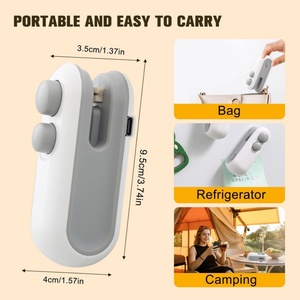 Sellador de Bolsas al Vacío, Nuevo Sellador de Bolsas Mini Recargable por USB con Cortador para Bolsas de Plástico de Aperitivos, Mantiene los Alimentos Frescos - Product Image 2