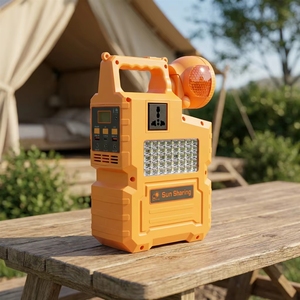Solar Powered <b>Speaker</b>/Radio/Bluetooth/Headset/<b>USB</b> With Pure Sine Wave Battery Flashlight 2 Universal Sockets YC-E-12V-300W YC-E- - Product Image 4