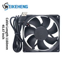 Ventilador USB de 90 mm, CC 5 V, 0.28 A, Ventilador Axial de Refrigeración, 9025, Sin Escobillas, Silencioso, Alto Flujo de Aire, para Router, Portátil, Mini PC, Refrigeración de Electrónica DIY