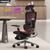 Fauteuil de bureau ergonomique ST8 en gros pour dirigeants, avec base en alliage d'aluminium, pivotant, design en maille, inclinable et moderne