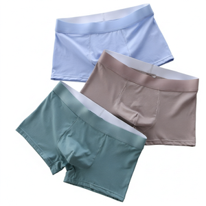 Boxer Briefs en coton extensible pour hommes, sous-vêtements sans couture, doux et respirant, à porter au quotidien - Product Image 1