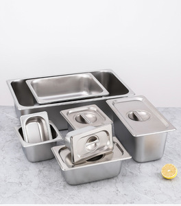 Bac rectangulaire avec couvercle, ensemble d'ustensiles <span class=keywords><strong>de</strong></span> service professionnel pour hôtels, buffets, cantines, salons <span class=keywords><strong>de</strong></span> thé et cuisines - Product Image 5