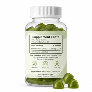 High Quality Dietary Supplement Gummy Matcha Digestion Promotion Matcha Green Tea Gummies Organic Matcha Gummy Ceremonial Grade - Product Image 2