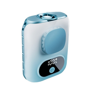Ventilateur de <span class=keywords><strong>ceinture</strong></span> numérique à affichage USB rechargeable, mini-ventilateur portable mains libres à clipser, 3 vitesses, rafraîchisseur d'air personnel - Product Image 1