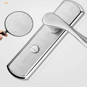 Serrure de porte de toilette d'hôtel moderne en acier inoxydable sans clé à languette simple pour intérieur/extérieur, cuisine, chambre, salle de bain - Product Image 3