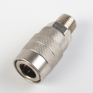 Plowing <b>Quick</b> Coupler 1/4 Npt External Thread Nickel Plated Iron Pneumatic <b>Connector</b> - Product Image 2