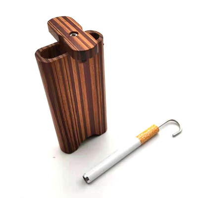 Recyclable Solid Wood With Pack Cover Patterned Cigarette Case