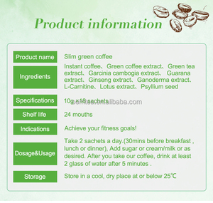 Commercio all'ingrosso 180g Slim fit caffè verde rinfrescante a basso contenuto calorico soppressione dell'appetito caffè istantaneo Keto weightloss - Product Image 3