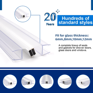 6/8/10/12/10/12 מ "מ 180 סיליקון זכוכית כללי לחדרי זכוכית עמיד למים קצה רצועת חותם מגנטי - Product Image 3