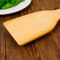 Cuillère en bois de bambou naturel personnalisée de haute qualité Design classique Ustensile de cuisine écologique résistant à la chaleur avec long manche
