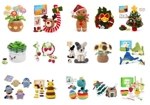 ערכת הסרוגה למתחיל הסרוגה ערכת המתנע ערכת הצבי איילים בעלי חיים מתנה לסרוג עם מדריכי וידאו צעד אחר צעד - Product Image 6