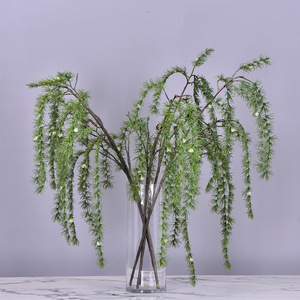 Rama Artificial de Alerce Llorón de 134 cm con Conos, Ramas de <span class=keywords><strong>Pino</strong></span> Falsas para Decoración Rústica Navideña del Hogar - Product Image 1