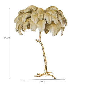 Lámpara LED <span class=keywords><strong>de</strong></span> pie para sala <span class=keywords><strong>de</strong></span> estar, moderna, <span class=keywords><strong>de</strong></span> lujo, nórdica, con pluma - Product Image 6