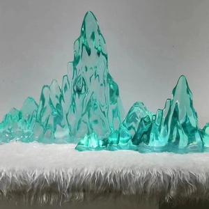 Sculpture en résine transparente, ornement de rocaille, décorations sur mesure pour hôtels haut de gamme, clubs, bureaux de vente, fabriqué en Chine - Product Image 1