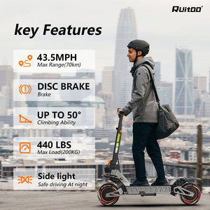 Scooter Plegable Ruitoo M6max de Fábrica, Económico, con Llantas Anchas, Rápido y Potente, con Doble Motor, para Adultos, Todoterreno, Scooter M6max para Adultos - Product Image 3