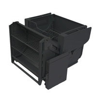 Gorange Schwerlast-Küchenoberschrank-Auszugskorb mit Soft-Close-Dämpfung, mehrstufiges Aufbewahrungsregal, wandmontiert, ausziehbar, dunkel