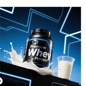 Protéine de lactosérum pour adultes, qualité <span class=keywords><strong>alimentaire</strong></span>, 1 kg, <span class=keywords><strong>complément</strong></span> <span class=keywords><strong>alimentaire</strong></span> riche en facteurs immunitaires, conditionnement en bouteille, non destiné aux femmes enceintes - Product Image 2