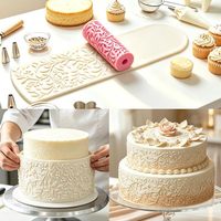 Rouleau texturé en pâte polymère sans BPA, motif fleur, feuille et branche 3D, pour gaufrage, idéal pour la pâtisserie DIY et l'artisanat, qualité alimentaire