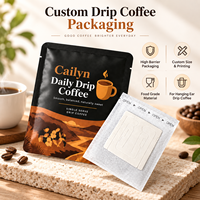 Sachets d'emballage personnalisés pour café filtre, sachets plastiques haute barrière pour filtres à café à oreilles suspendues