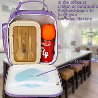 Sac à lunch isotherme pour enfants-Mini glacière douce pour la rentrée Kit de repas thermique pour filles parfait pour l'école et la randonnée