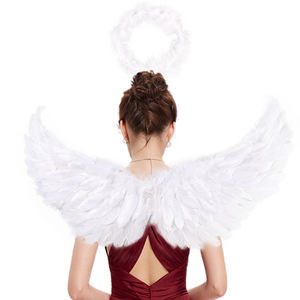 款式01翅膀轻便耐用奢华S <span class=keywords><strong>M</strong></span> L尺寸天使羽毛翅膀装饰翅膀服装万圣节派对角色扮演 - Product Image 3