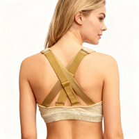 Soutien-gorge de sport respirant pour femme avec découpes, motif mouette dorée imprimé par transfert thermique, bretelles croisées, OEM ODM, vêtements de yoga