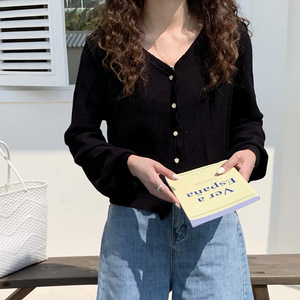 Cardigan en tricot col V <span class=keywords><strong>anti</strong></span>-<span class=keywords><strong>UV</strong></span> pour <span class=keywords><strong>femme</strong></span>, coupe ample printemps/été, <span class=keywords><strong>pull</strong></span> léger climatisé, vêtement d'extérieur en tricot léger - Product Image 1
