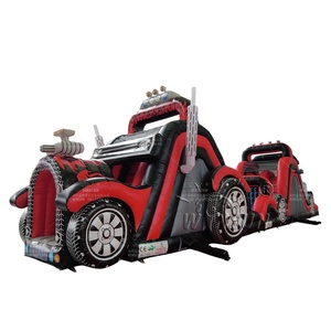 WINSUN Red n Black Crazy Racing Car Theme Jumping Castle Carreras <span class=keywords><strong>de</strong></span> obstáculos inflables <span class=keywords><strong>para</strong></span> el juego - Product Image 1