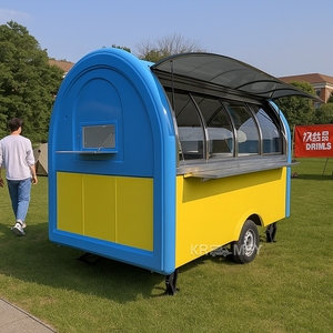 Conteneur de rue pour café, restaurant mobile, mini-fourgon, camion de restauration rapide, remorque, chariot de plage pour snacks, glaces et hot-dogs, en fibre de verre - Product Image 3
