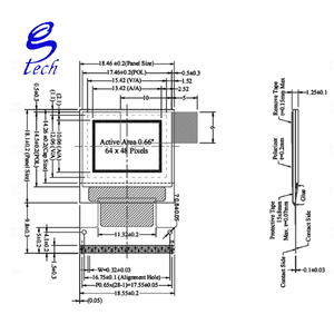 Écran OLED à cristaux liquides de 0,66 pouces, petit écran SSD1315, affichage 64x48, port parallèle 8 bits SPI/IIC - Product Image 2