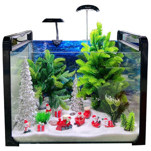 Vendita calda piccolo acquario pesce rosso 3 in 1 vetro Mini acquario acquario multiuso idroponico acquario - Product Image 1