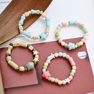 Bracelet en céramique de Jingdezhen Modè<span class=keywords><strong>le</strong></span> 1007, matériaux mixtes, inaltérable, style vintage, tendance et frais, tressé à la main, pour étudiantes - Product Image 4