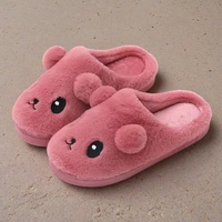 Chaussons en peluche chauds pour femme, hiver, intérieur, antidérapants, semelle épaisse, mignons, pour homme, hiver