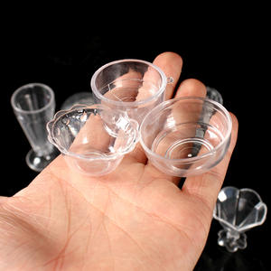Miniature fait à la main en plastique tasse jouet Simulation Sundae tasse Popsicle boîte Mini nourriture jouer crème glacée conteneur maison de poupée accessoires - Product Image 4