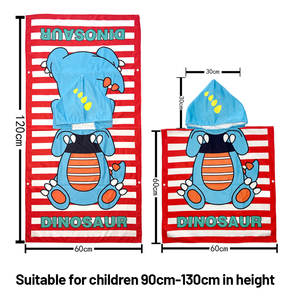 Serviette <span class=keywords><strong>de</strong></span> <span class=keywords><strong>plage</strong></span> poncho pour enfants avec impression par transfert thermique personnalisée, tissu éponge doux et respirant, très absorbant, serviette <span class=keywords><strong>de</strong></span> bain à capuche pour enfants - Product Image 6