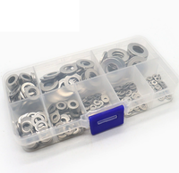 360Pcs 304 Stainless Steel Flat Washers Assortment Kit M2 M2.5 M3 M4 M5 M6 M8 M10 Metric Sealing Gasket Plain Washer Set