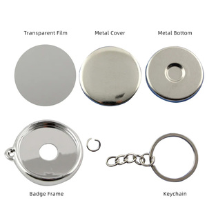 Porte-clés électrolytique 25/32/37mm Matériau d'insigne de bouton latéral unique pour la décoration - Product Image 6