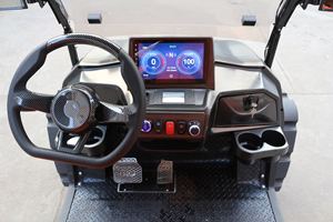 Chariots de golf modernes à ventilateur électrique classique 6 <span class=keywords><strong>places</strong></span> chassant le châssis <span class=keywords><strong>4X4</strong></span> avec le toit réglable de pare-brise - Product Image 3