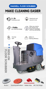 Nettoyeur de sols industriel autopropulsé RD560N avec batterie, capacité de 95 L, pour entrepôts et sols en béton - Product Image 4