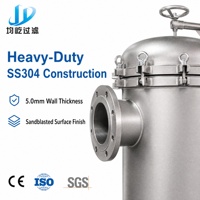 Boîtier de filtre à 7 sacs SS304 DN250 1,6 MPa sablé pour filtre à liquide industriel