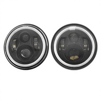 Faro LED per auto Wrangler da 7 pollici, 6 LED, a cerchio completo, 12V 60W, per modifica veicoli fuoristrada, con apertura integrata e abbaglianti/anabbaglianti