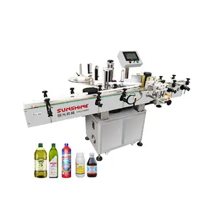 Automatic Adhesive Round Bottle Label Sticker Labeling Machine for Plastic Glass Bottle