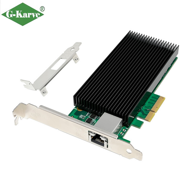High Quality 10Gbps PCIe X4 Server Network Card RJ45 Single Port 10GbE Ethernet Adapter for NAS Workstation Desktop PC